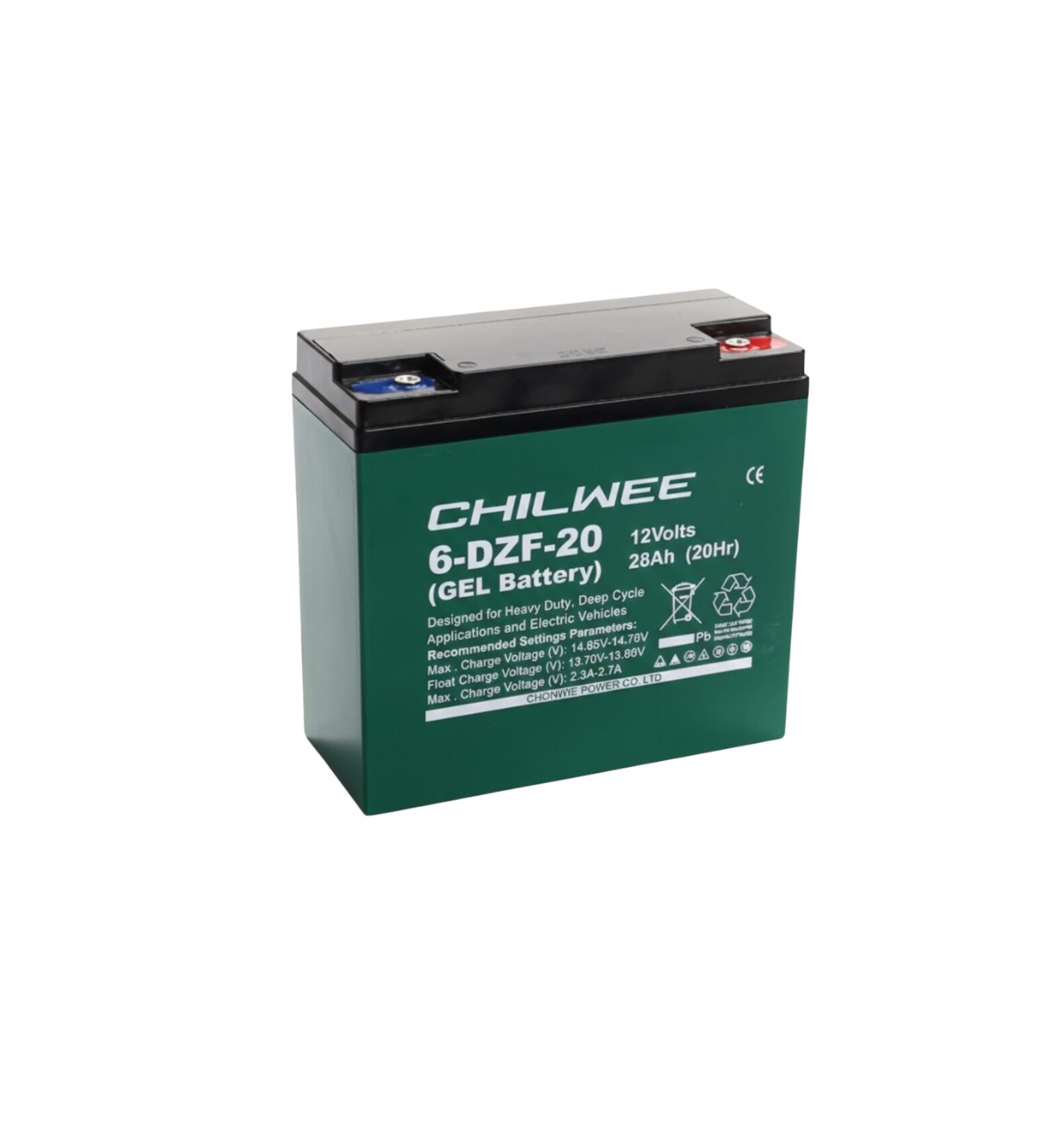 Batterie Gel Chilwee 6-DZF-20 12V 20Ah – Batterie Traction Vélo & Scooter Tunisie